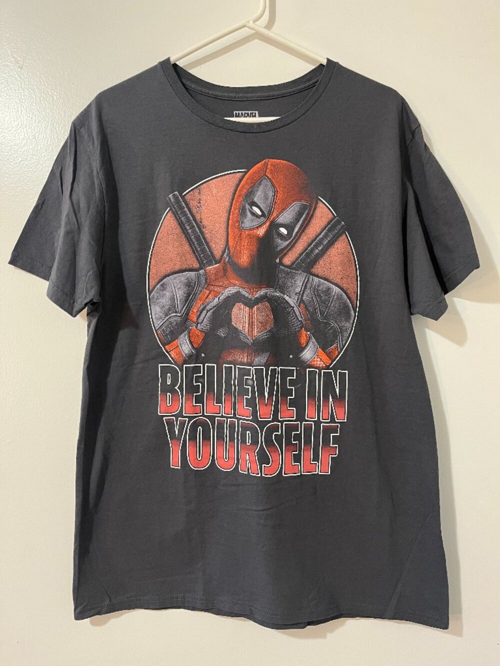 Marvel Deadpool Believe In Yourself Adult Short Sleeve T-Shirt